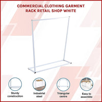 Commercial Clothing Garment Rack Retail Shop White Furniture Kings Warehouse 