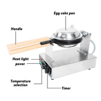 Commercial Electric Egg Puff Bubble Cake Waffle Egg Maker Machine Nonstick Kings Warehouse 