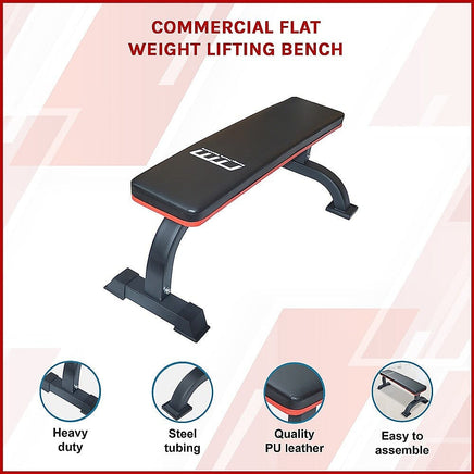 Commercial Flat Weight Lifting Bench Sports & Fitness Kings Warehouse 