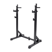 Commercial Squat Rack Adjustable Pair Fitness Exercise Weight Lifting Gym Barbell Stand