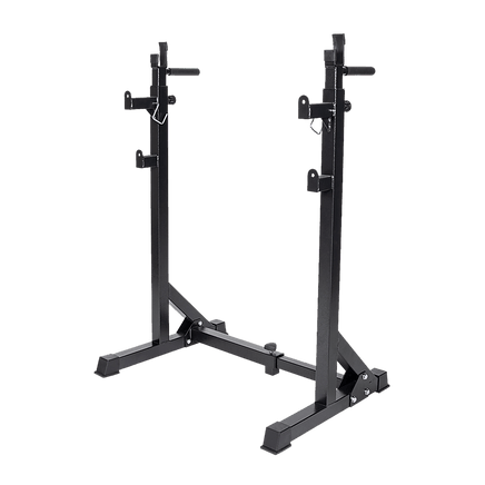 Commercial Squat Rack Adjustable Pair Fitness Exercise Weight Lifting Gym Barbell Stand Sports & Fitness Kings Warehouse 