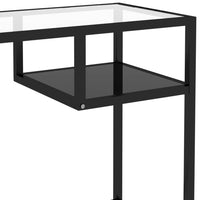 Computer Desk Black 100x36x74 cm Glass Kings Warehouse 
