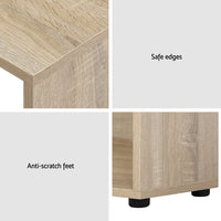 Computer Desk Bookshelf Oak 130CM Furniture Kings Warehouse 
