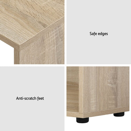 Computer Desk Bookshelf Oak 130CM Furniture Kings Warehouse 