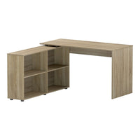 Computer Desk Bookshelf Oak 130CM Furniture Kings Warehouse 