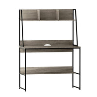 Computer Desk Bookshelf Storage Grey 100CM Furniture Kings Warehouse 