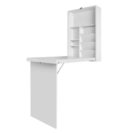 Computer Desk Bookshelf Wall Mount White Furniture Kings Warehouse 