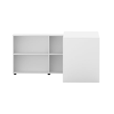 Computer Desk Bookshelf White 130CM Furniture Kings Warehouse 