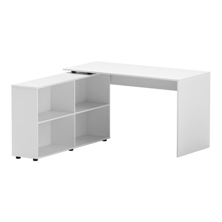 Computer Desk Bookshelf White 130CM Furniture Kings Warehouse 