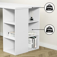 Computer Desk Bookshelf White 150CM Furniture Kings Warehouse 