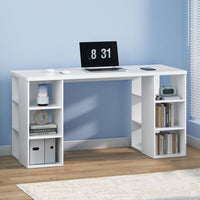 Computer Desk Bookshelf White 150CM Furniture Kings Warehouse 