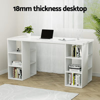 Computer Desk Bookshelf White 150CM Furniture Kings Warehouse 