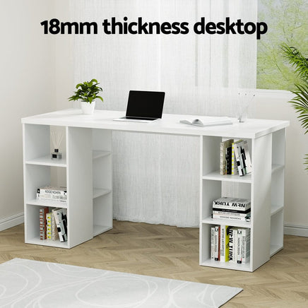 Computer Desk Bookshelf White 150CM Furniture Kings Warehouse 