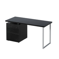 Computer Desk Drawer Black 140CM Furniture Kings Warehouse 