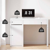 Computer Desk Drawer Cabinet White Furniture Kings Warehouse 