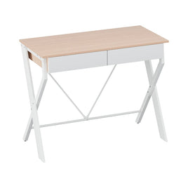 Computer Desk Drawer Oak 100CM Furniture Kings Warehouse 