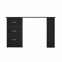 Computer Desk Drawer Shelf Cabinet Black 120CM Furniture Kings Warehouse 