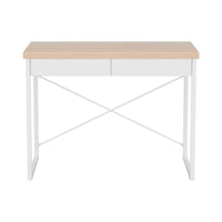Computer Desk Drawer Storage Oak 100CM Furniture Kings Warehouse 