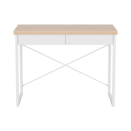 Computer Desk Drawer Storage Oak 100CM Furniture Kings Warehouse 