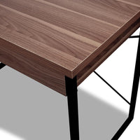 Computer Desk Drawer Storage Walnut 100CM Furniture Kings Warehouse 