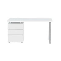 Computer Desk Drawer White 140CM Furniture Kings Warehouse 