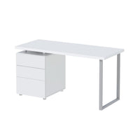 Computer Desk Drawer White 140CM Furniture Kings Warehouse 