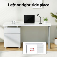 Computer Desk Drawer White 140CM Furniture Kings Warehouse 