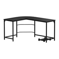 Computer Desk L-Shape CPU Stand Black 147CM Furniture Kings Warehouse 