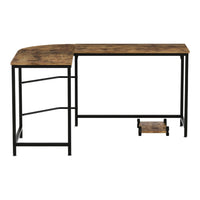 Computer Desk L-Shape CPU Stand Brown 147CM Furniture Kings Warehouse 