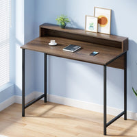 Computer Desk Shelf Oak 100CM Furniture Kings Warehouse 