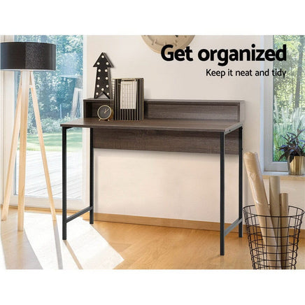 Computer Desk Shelf Oak 100CM Furniture Kings Warehouse 