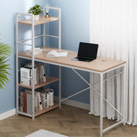Computer Desk Shelf Oak 120CM Furniture Kings Warehouse 