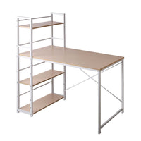 Computer Desk Shelf Oak 120CM Furniture Kings Warehouse 