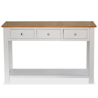 Console Table 118x35x77 cm Solid Oak Wood Kings Warehouse 