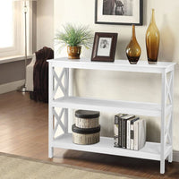 Console Table 3-tier White Polly Furniture Kings Warehouse 