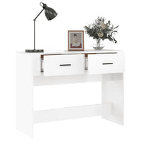 Console Table High Gloss White 100x39x75 cm Engineered Wood Home & Garden Kings Warehouse 