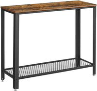 Console Table Metal Frame Rustic Brown Furniture Kings Warehouse 