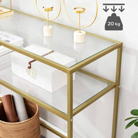 Console Table Metal Frame with 2 Shelves Adjustable Feet Home & Garden Kings Warehouse 
