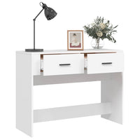 Console Table White 100x39x75 cm Engineered Wood Kings Warehouse 