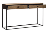 Contemporary Golden Black Hallway Console Table with Drawers Kings Warehouse 