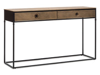 Contemporary Golden Black Hallway Console Table with Drawers Kings Warehouse 