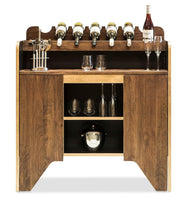 Contemporary Wooden Drinks Cabinet Wine Rack with Bottle Holders Kings Warehouse 