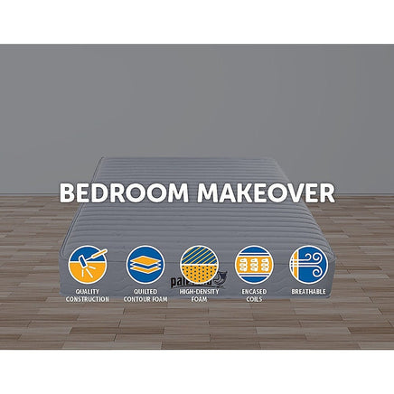 Contour Encased Coil Double Mattress – Hybrid Support with CertiPUR-US Certified Foam Comfort Layers Furniture Kings Warehouse 