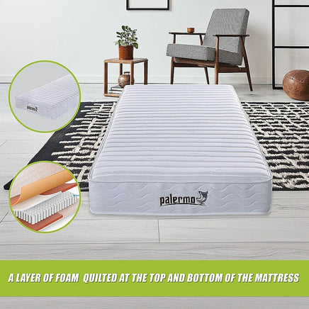 Contour Encased Coil King Single Mattress – Hybrid Support with CertiPUR-US Certified Foam Comfort Layers Furniture Kings Warehouse 