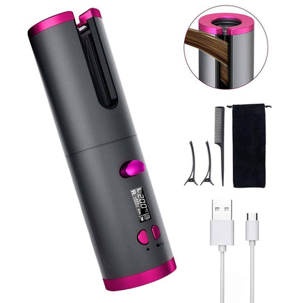 Cordless Ceramic Automatic Hair Curler for Portable Hair Styling Health & Beauty Kings Warehouse 