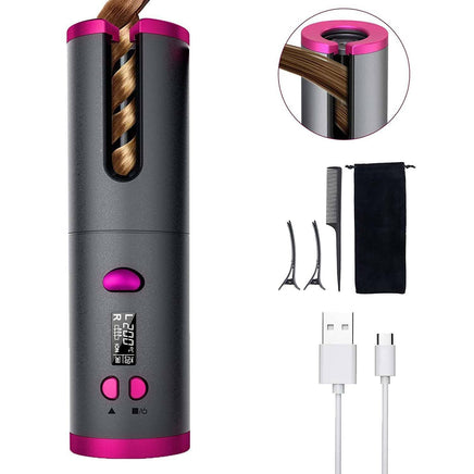 Cordless Ceramic Automatic Hair Curler for Portable Hair Styling Health & Beauty Kings Warehouse 