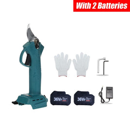 Cordless Electric Pruning Shears Secateur Rechargeable Branch Cutter W/ 2 Battery Pet Care Kings Warehouse 