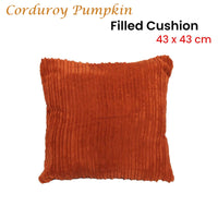 Corduroy Corduroy Pumpkin Filled Cushion 43 x 43 cm Home & Garden Kings Warehouse 