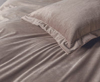 Corduroy Velvet Super King Bed Quilt Cover Set-Mink Kings Warehouse 