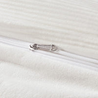 Corduroy Velvet Super King Bed Quilt Cover Set-White Kings Warehouse 